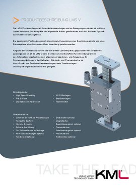 Linearmotor­system LMS V Linearmotor­system LMS V